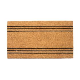 Welcome Doormats Natural Coco Coir Mats with Non Slip PVC Backing Beige Black 30x17 inch Indoor Outdoor Mats for Home & Office Floor Mats for Doo